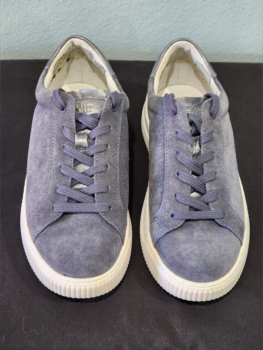 SOFFT | Fianna Lace-Up Suede Sneakers | Washed Indigo/Steel | U.S. Womens 7 - Picture 2 of 10